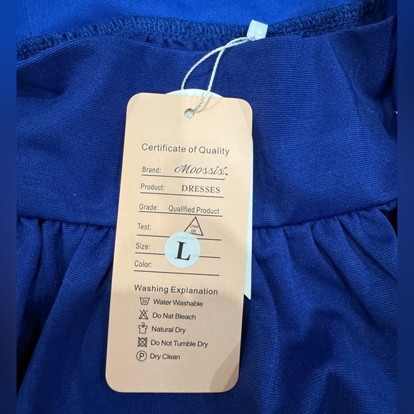 MOOSSIS Women’s Halter Spaghetti Strap Skater Dress - Size Large - Picture 4 of 4